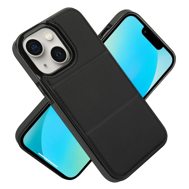 For iPhone 14 Tri-fold Holder Leather Phone Case with Card Slot