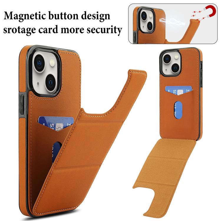For iPhone 14 Tri-fold Holder Leather Phone Case with Card Slot
