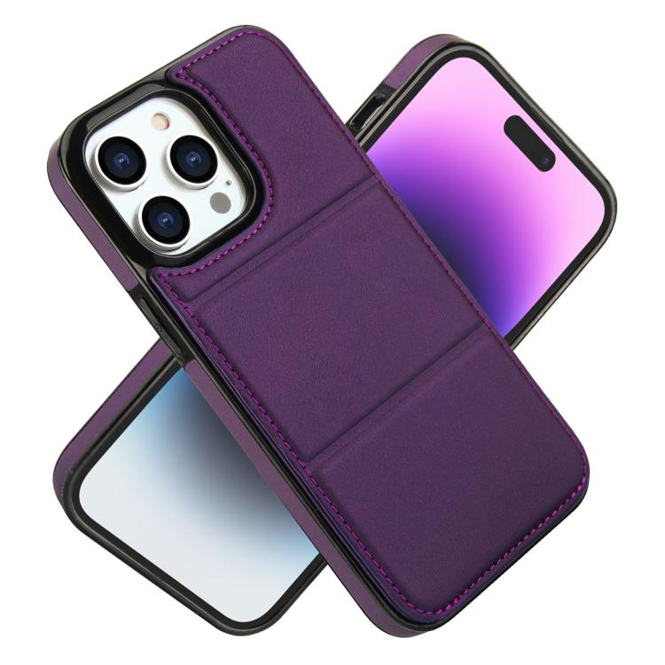 For iPhone 13 Pro Max Tri-fold Holder Leather Phone Case with Card Slot