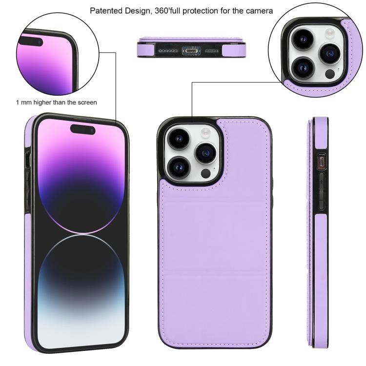 For iPhone 13 Pro Max Tri-fold Holder Leather Phone Case with Card Slot