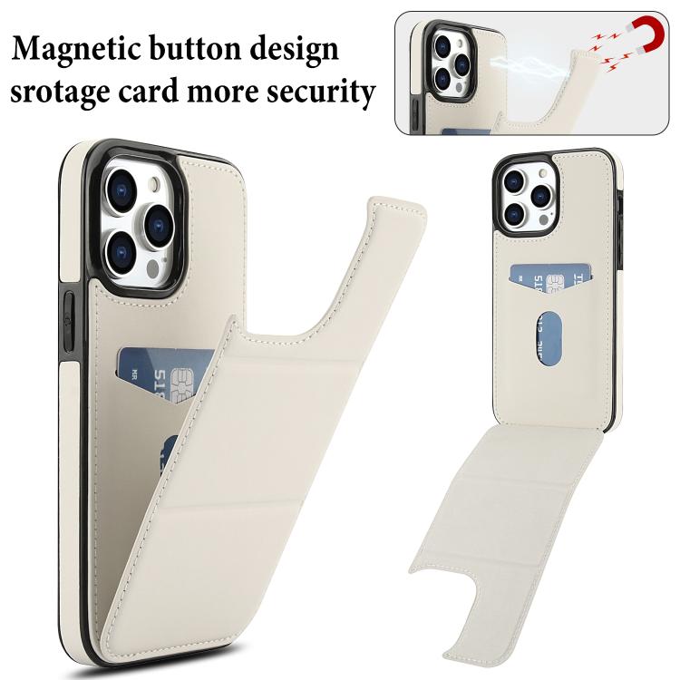 For iPhone 13 Pro Tri-fold Holder Leather Phone Case with Card Slot