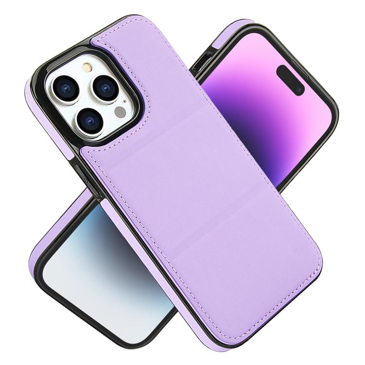 For iPhone 13 Pro Tri-fold Holder Leather Phone Case with Card Slot