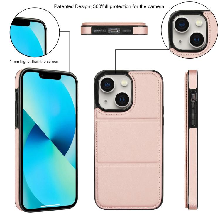 For iPhone 13 Tri-fold Holder Leather Phone Case with Card Slot