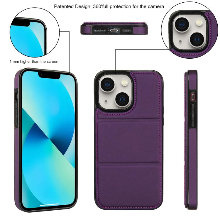 For iPhone 13 Tri-fold Holder Leather Phone Case with Card Slot
