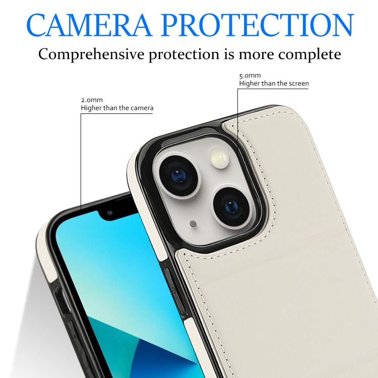 For iPhone 13 mini Tri-fold Holder Leather Phone Case with Card Slot