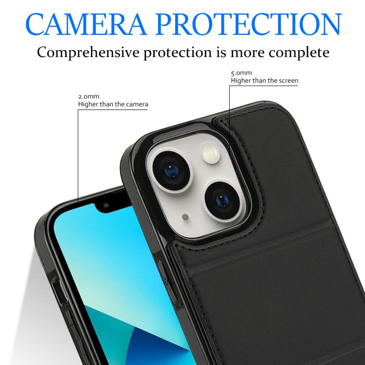 For iPhone 13 mini Tri-fold Holder Leather Phone Case with Card Slot