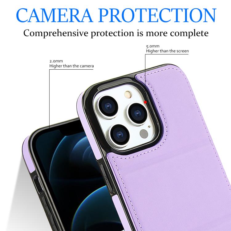 For iPhone 12 Pro Max Tri-fold Holder Leather Phone Case with Card Slot