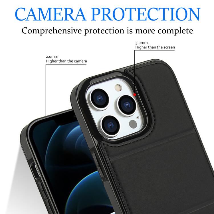 For iPhone 12 Pro Tri-fold Holder Leather Phone Case with Card Slot