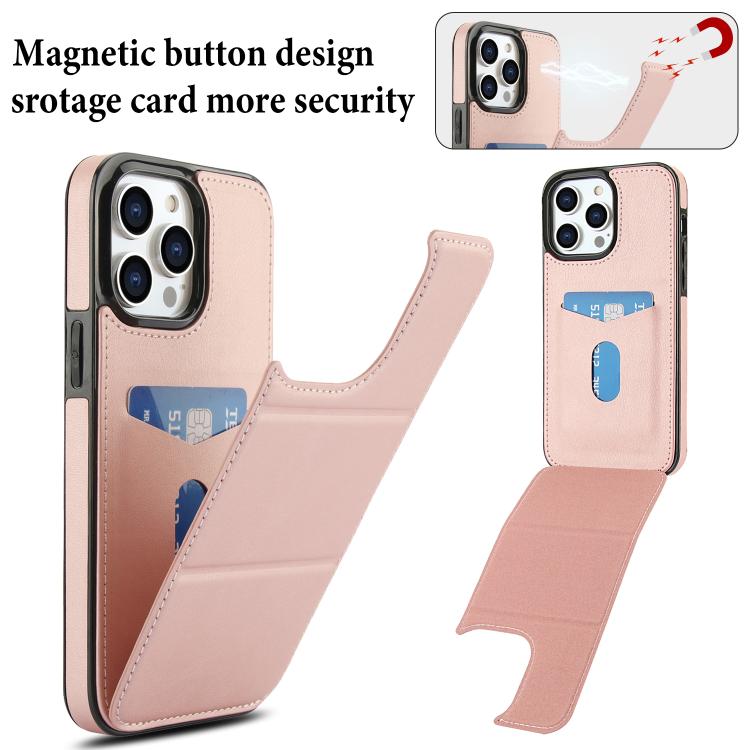 For iPhone 12 Pro Tri-fold Holder Leather Phone Case with Card Slot