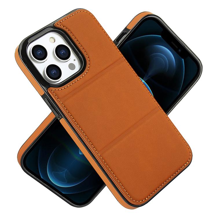 For iPhone 12 Pro Tri-fold Holder Leather Phone Case with Card Slot