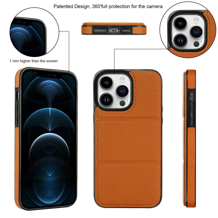 For iPhone 12 Pro Tri-fold Holder Leather Phone Case with Card Slot