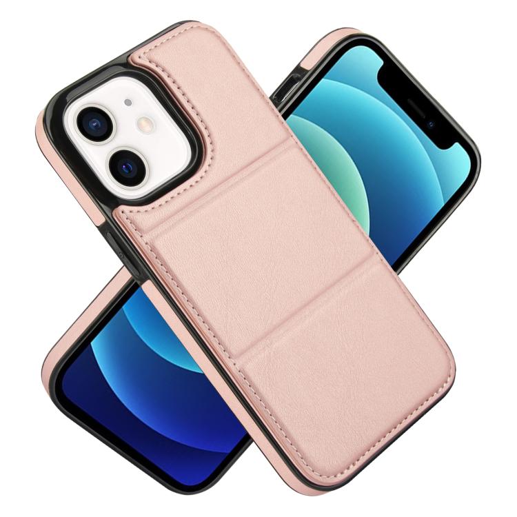 For iPhone 12 Tri-fold Holder Leather Phone Case with Card Slot