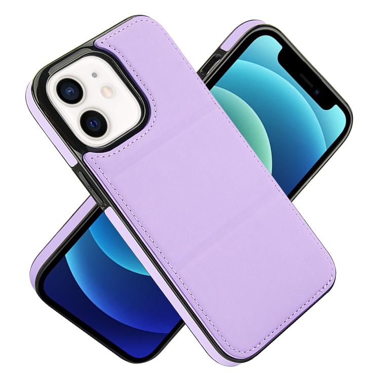 For iPhone 12 Tri-fold Holder Leather Phone Case with Card Slot