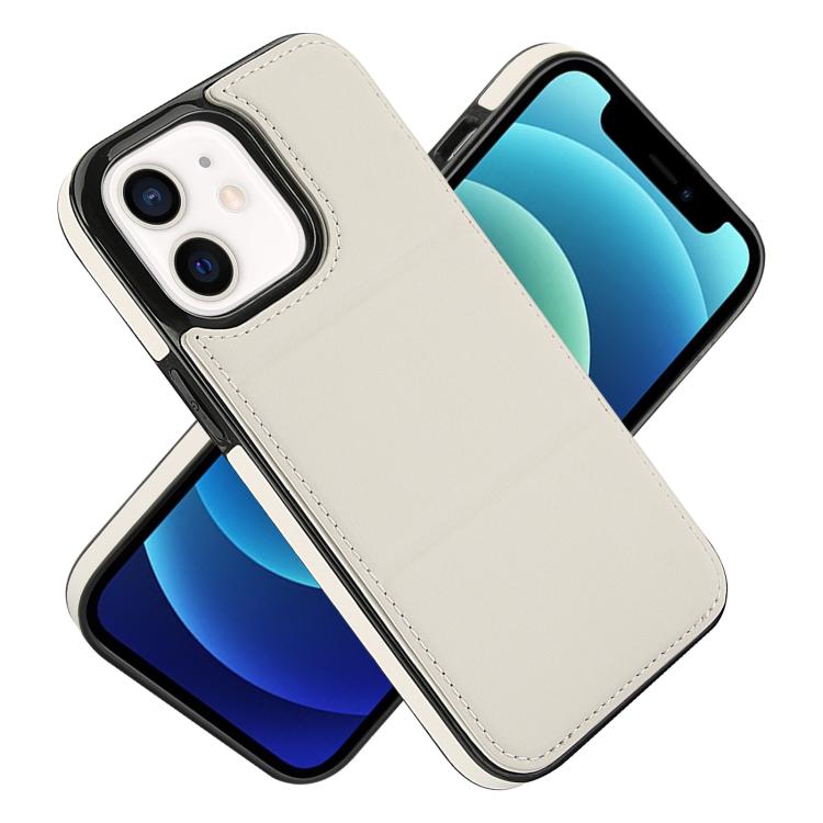 For iPhone 12 mini Tri-fold Holder Leather Phone Case with Card Slot