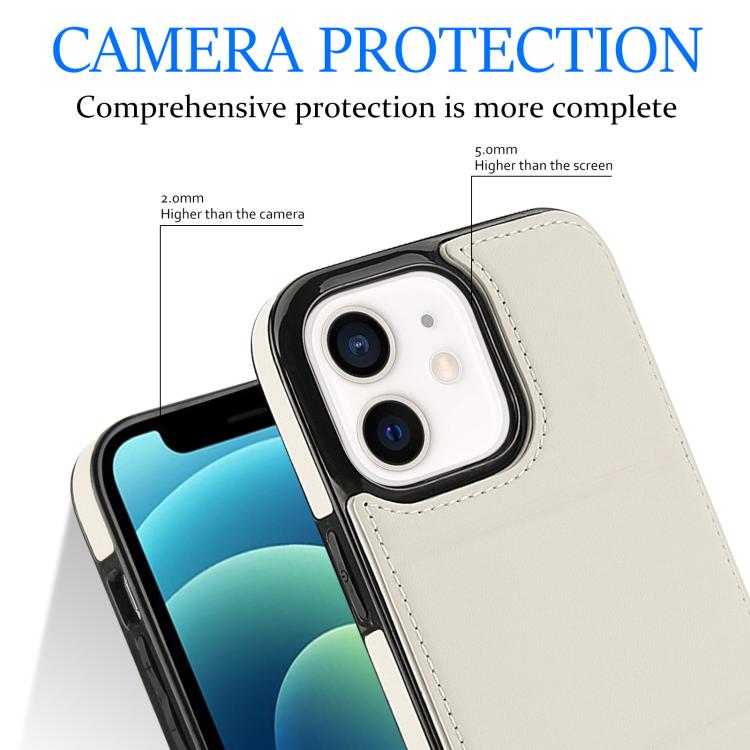 For iPhone 12 mini Tri-fold Holder Leather Phone Case with Card Slot