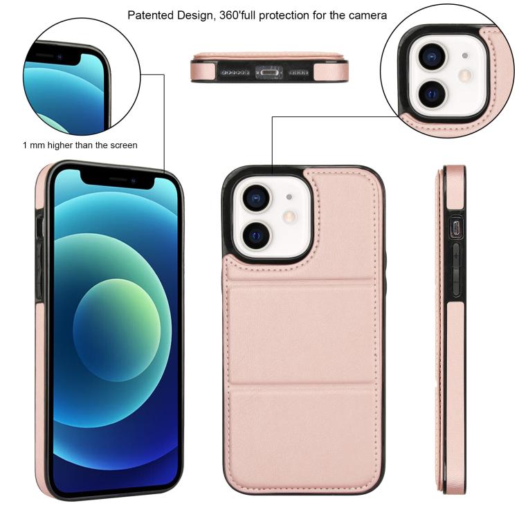 For iPhone 12 mini Tri-fold Holder Leather Phone Case with Card Slot