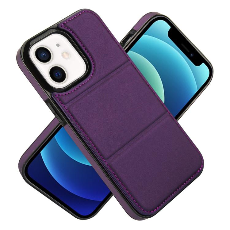 For iPhone 12 mini Tri-fold Holder Leather Phone Case with Card Slot