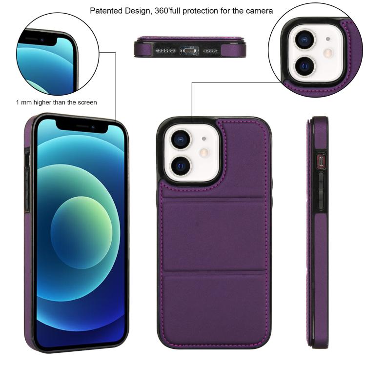 For iPhone 12 mini Tri-fold Holder Leather Phone Case with Card Slot