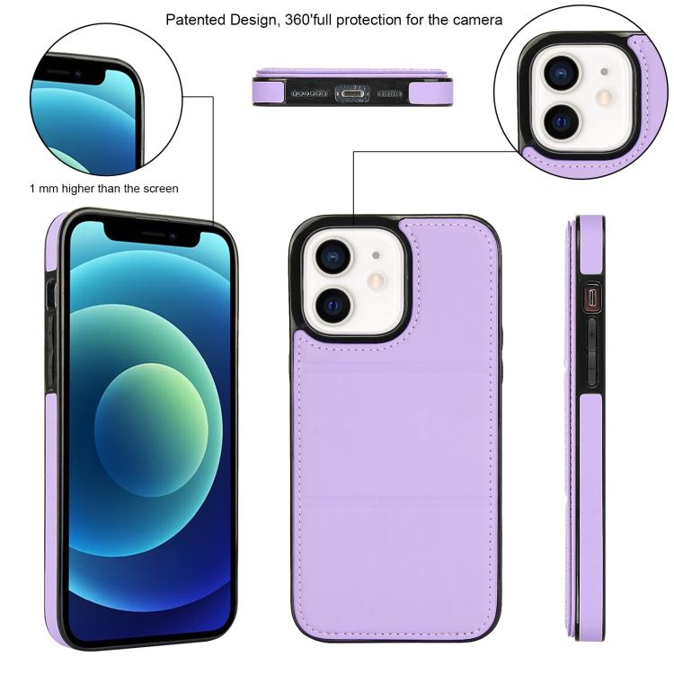For iPhone 12 mini Tri-fold Holder Leather Phone Case with Card Slot