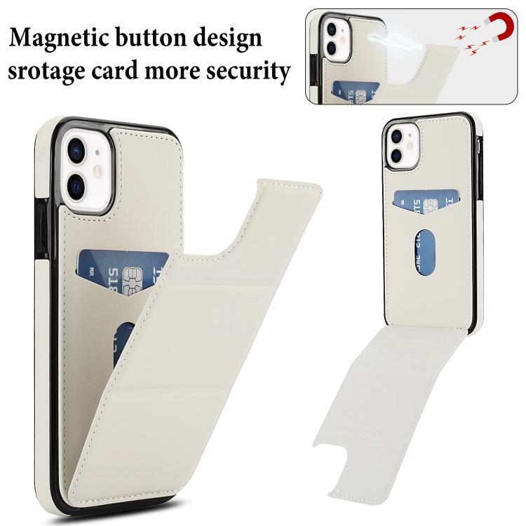 For iPhone 11 Tri-fold Holder Leather Phone Case with Card Slot