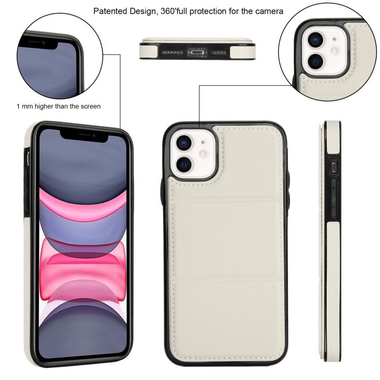 For iPhone 11 Tri-fold Holder Leather Phone Case with Card Slot