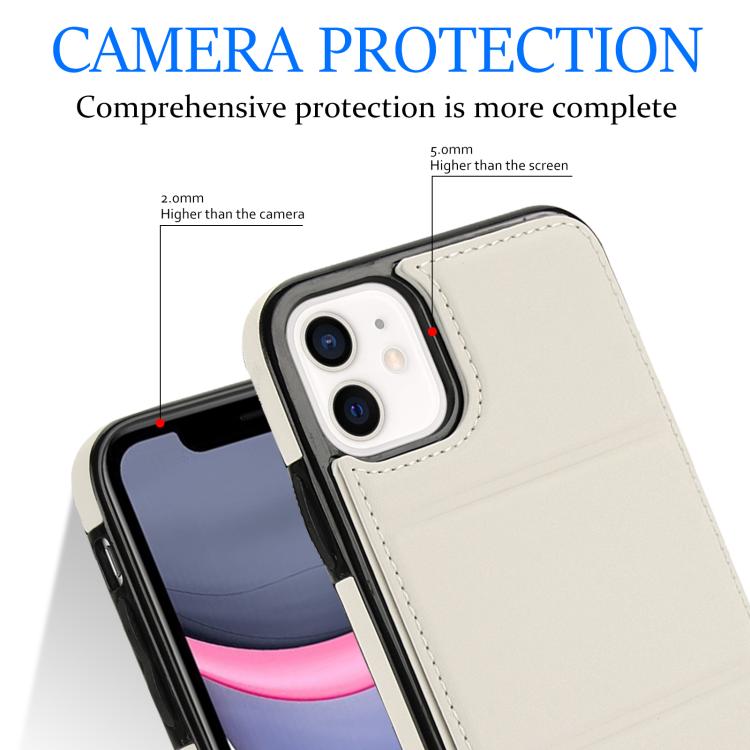 For iPhone 11 Tri-fold Holder Leather Phone Case with Card Slot