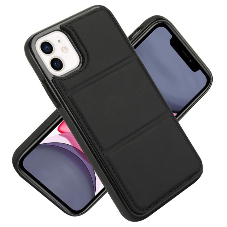 For iPhone 11 Tri-fold Holder Leather Phone Case with Card Slot