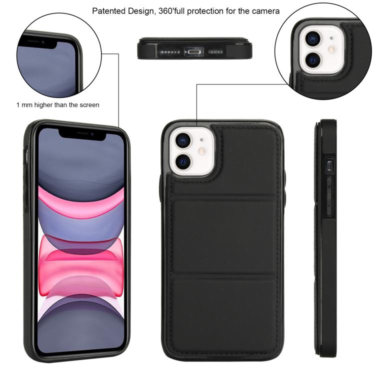For iPhone 11 Tri-fold Holder Leather Phone Case with Card Slot