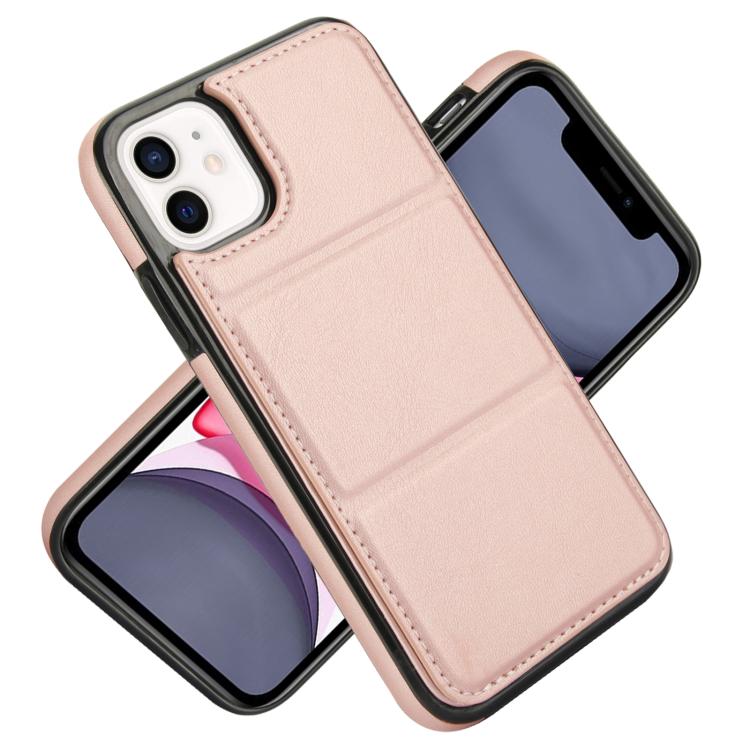 For iPhone 11 Tri-fold Holder Leather Phone Case with Card Slot