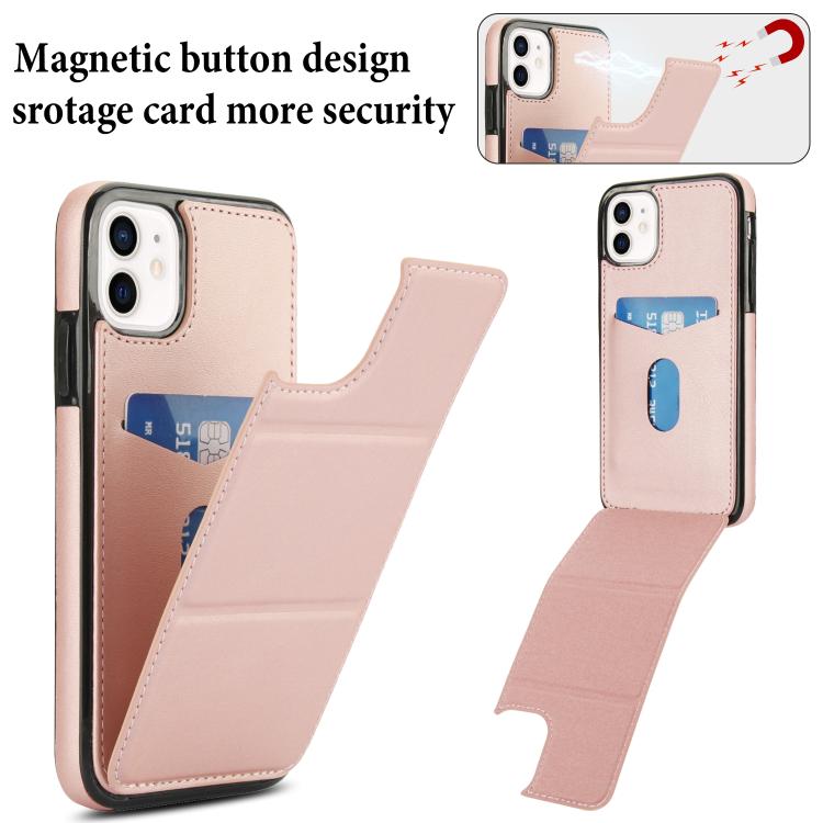 For iPhone 11 Tri-fold Holder Leather Phone Case with Card Slot