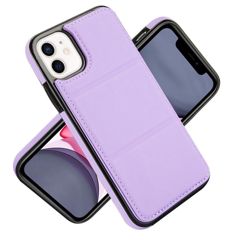For iPhone 11 Tri-fold Holder Leather Phone Case with Card Slot