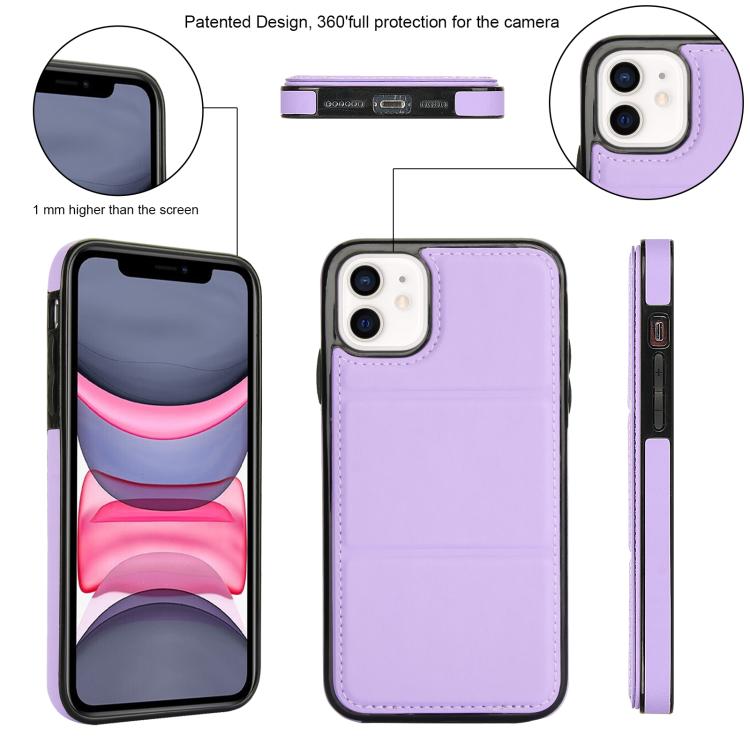 For iPhone 11 Tri-fold Holder Leather Phone Case with Card Slot