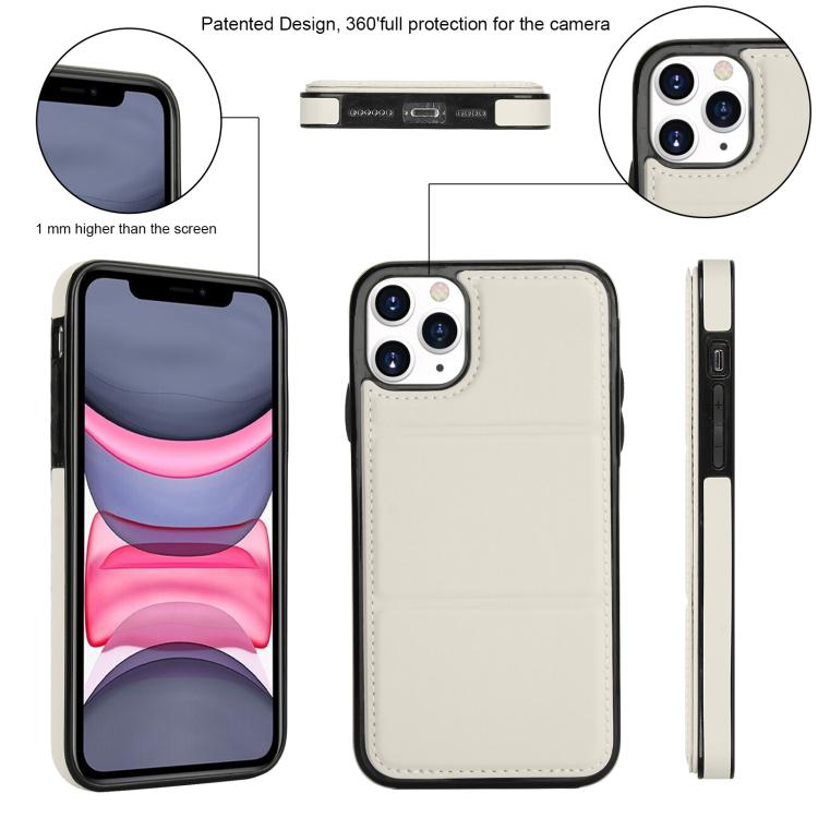 For iPhone 11 Pro Tri-fold Holder Leather Phone Case with Card Slot