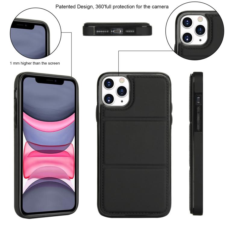For iPhone 11 Pro Tri-fold Holder Leather Phone Case with Card Slot