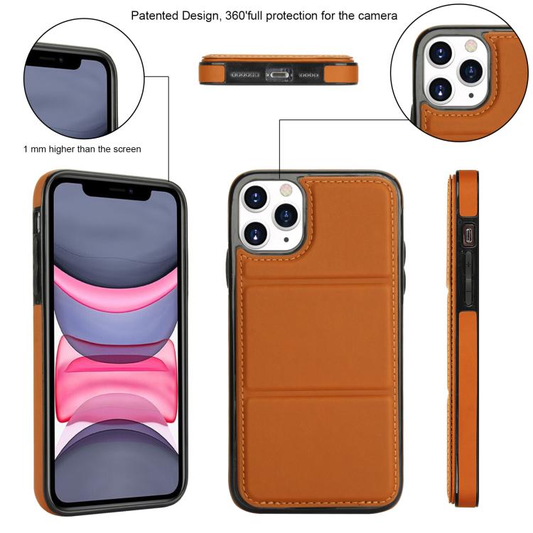 For iPhone 11 Pro Tri-fold Holder Leather Phone Case with Card Slot