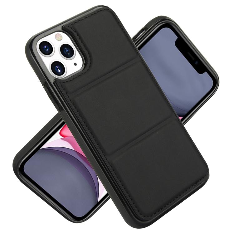 For iPhone 11 Pro Max Tri-fold Holder Leather Phone Case with Card Slot