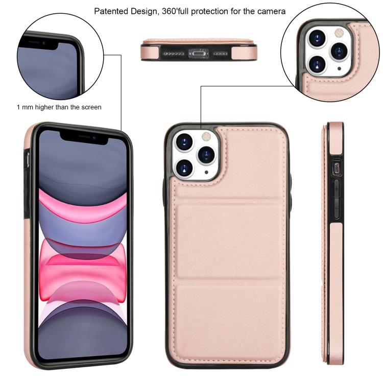 For iPhone 11 Pro Max Tri-fold Holder Leather Phone Case with Card Slot
