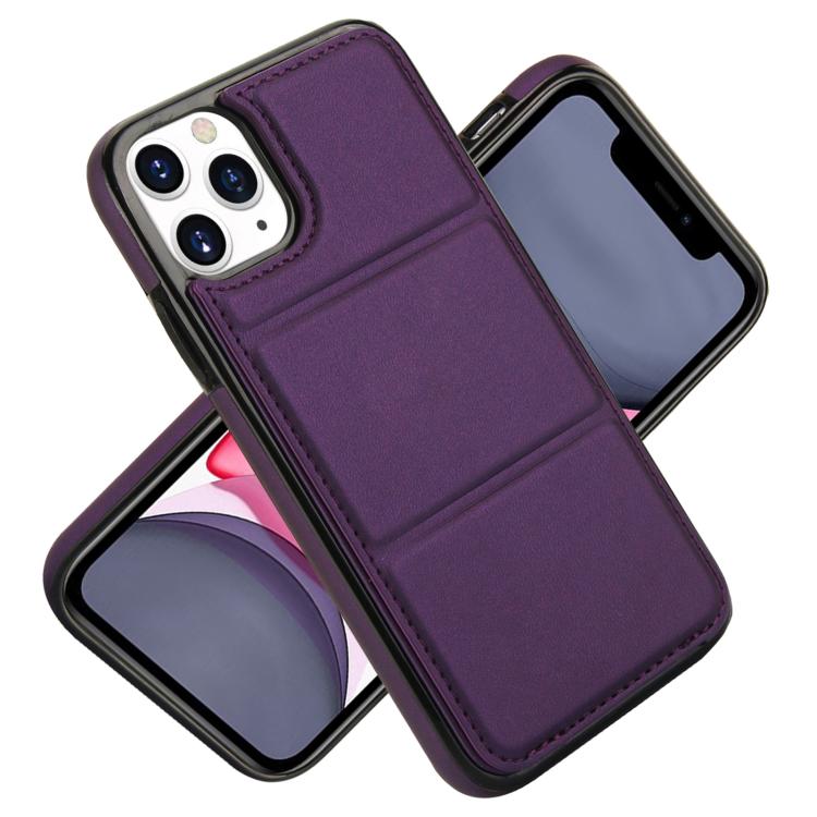For iPhone 11 Pro Max Tri-fold Holder Leather Phone Case with Card Slot