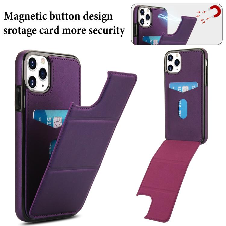 For iPhone 11 Pro Max Tri-fold Holder Leather Phone Case with Card Slot