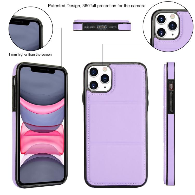 For iPhone 11 Pro Max Tri-fold Holder Leather Phone Case with Card Slot