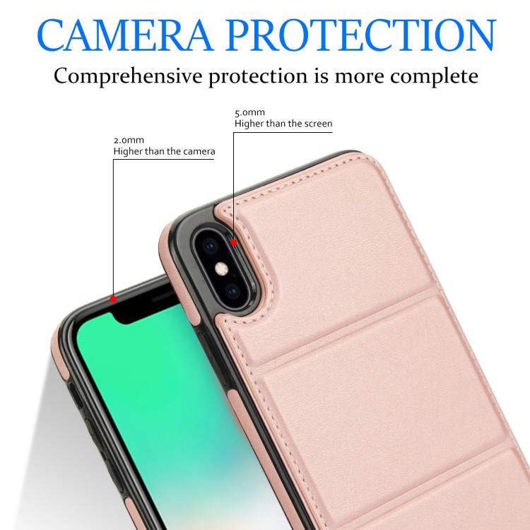 For iPhone XS / X Tri-fold Holder Leather Phone Case with Card Slot