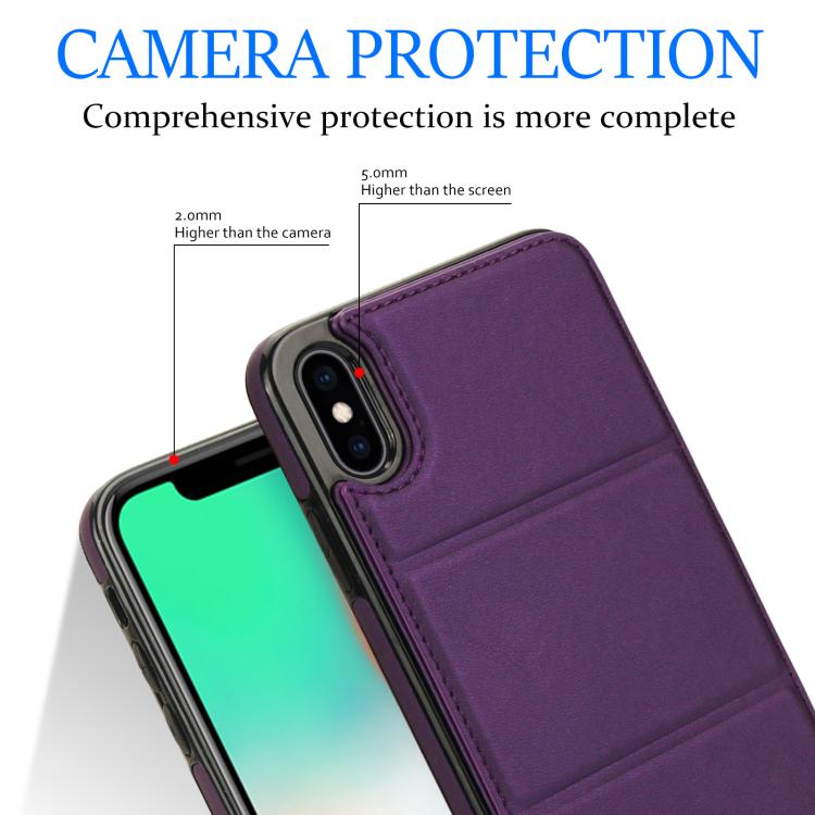 For iPhone XS Max Tri-fold Holder Leather Phone Case with Card Slot
