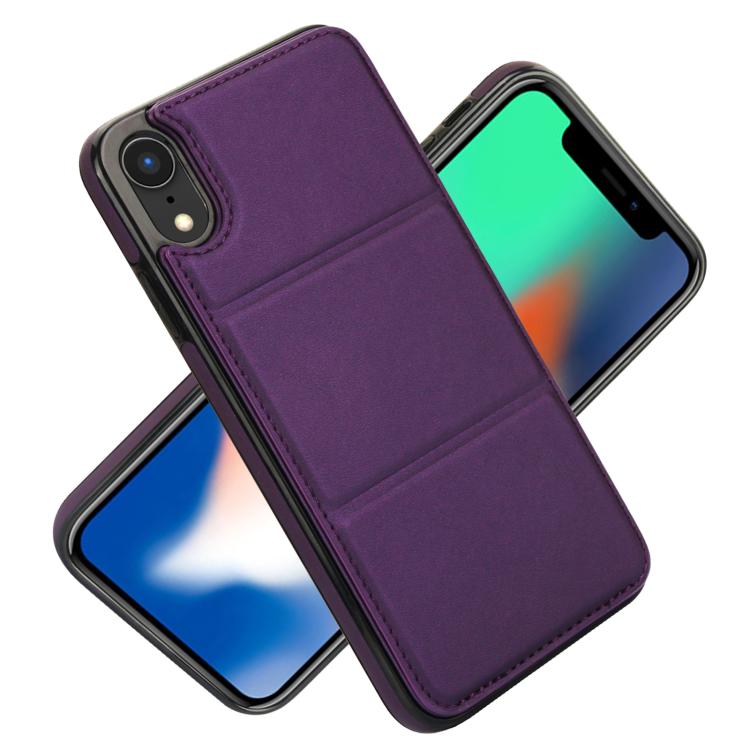 For iPhone XR Tri-fold Holder Leather Phone Case with Card Slot