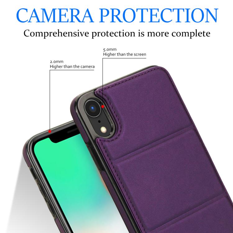 For iPhone XR Tri-fold Holder Leather Phone Case with Card Slot
