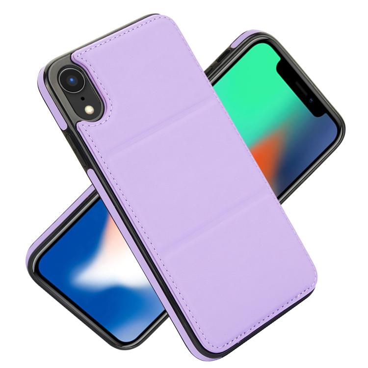 For iPhone XR Tri-fold Holder Leather Phone Case with Card Slot
