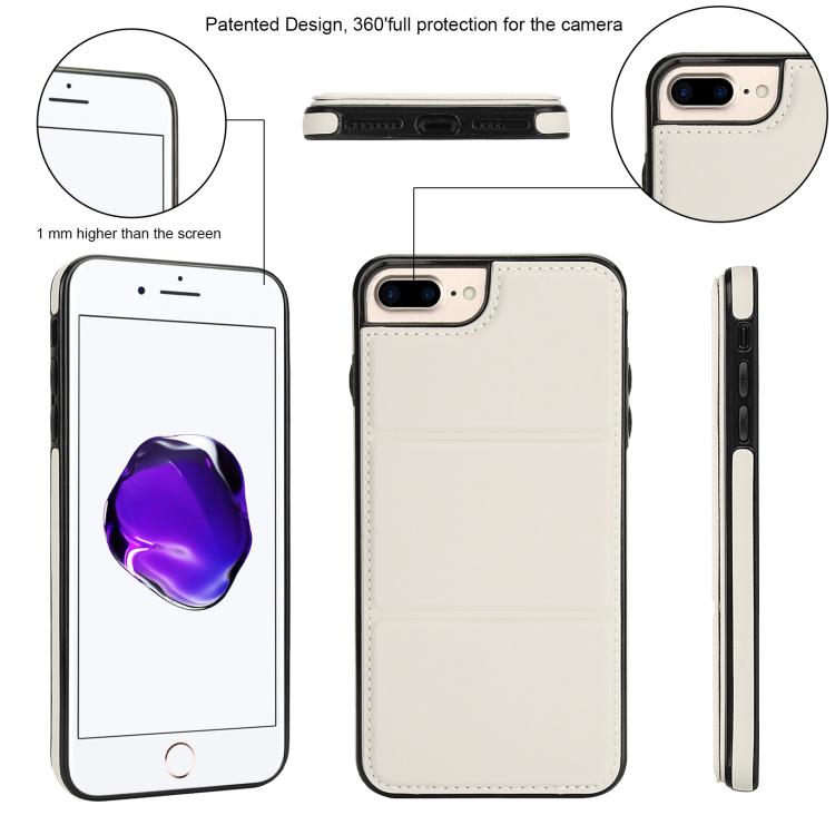 For iPhone 8 Plus / 7 Plus Tri-fold Holder Leather Phone Case with Card Slot