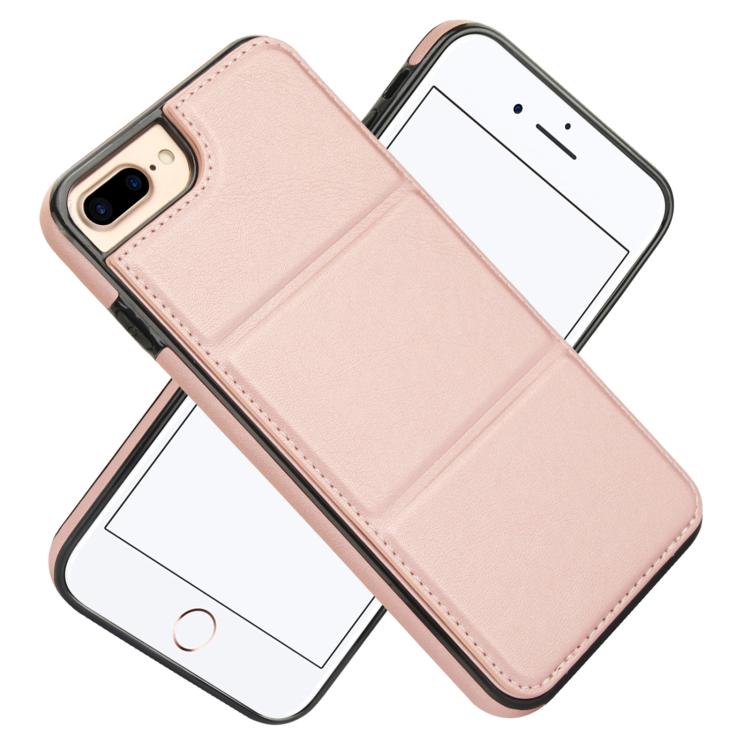 For iPhone 8 Plus / 7 Plus Tri-fold Holder Leather Phone Case with Card Slot