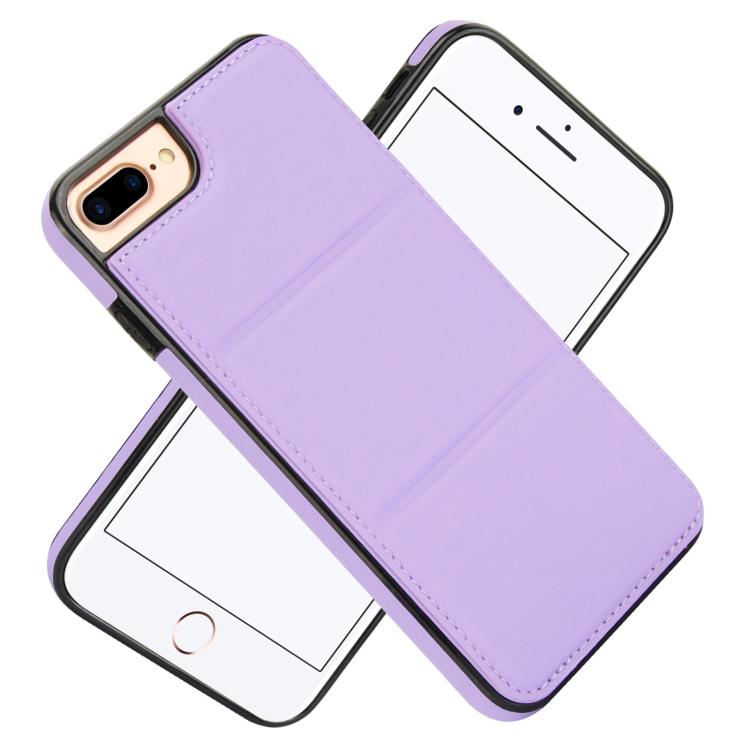 For iPhone 8 Plus / 7 Plus Tri-fold Holder Leather Phone Case with Card Slot