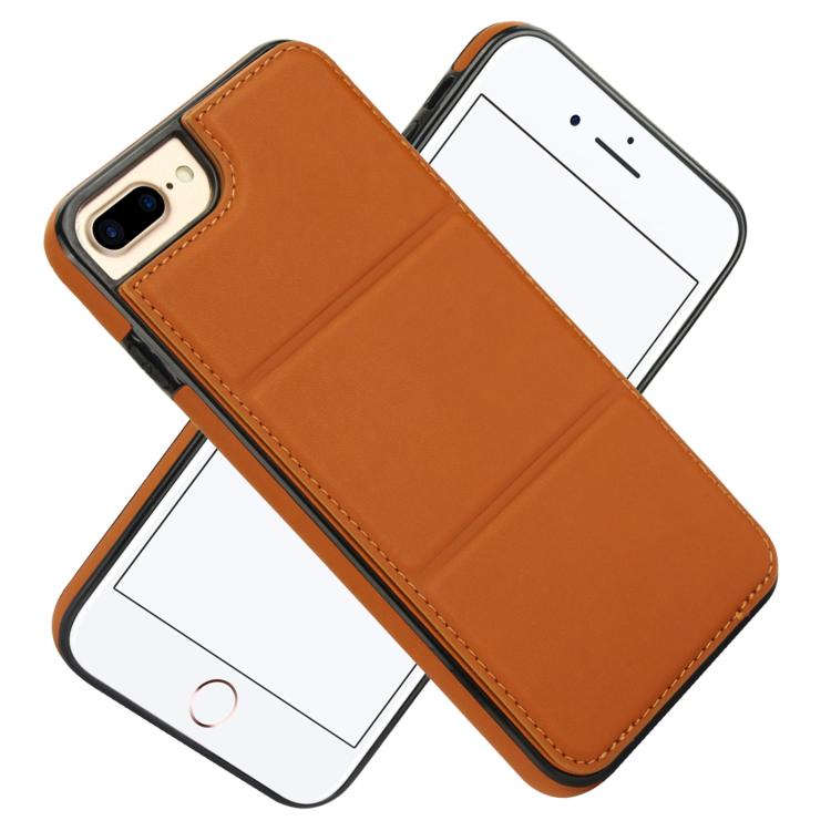 For iPhone 8 Plus / 7 Plus Tri-fold Holder Leather Phone Case with Card Slot