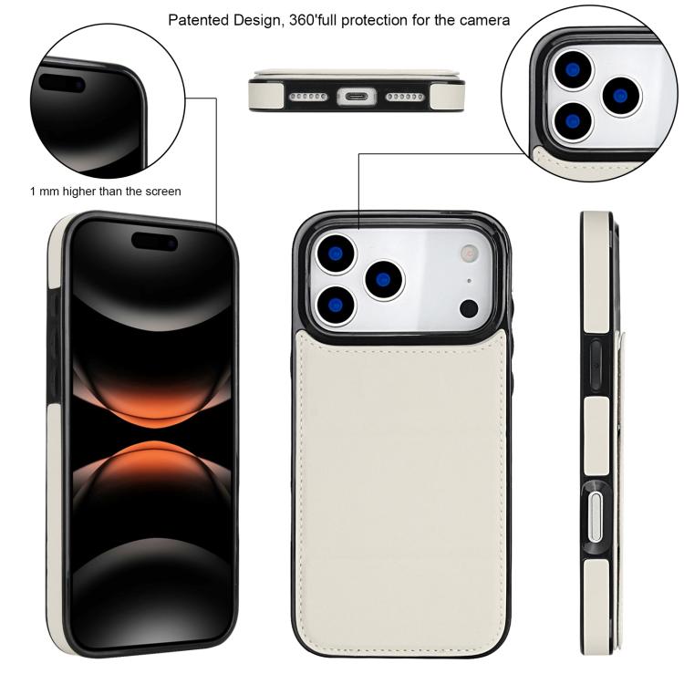 For iPhone 17 Pro Max Tri-fold Holder Leather Phone Case with Card Slot
